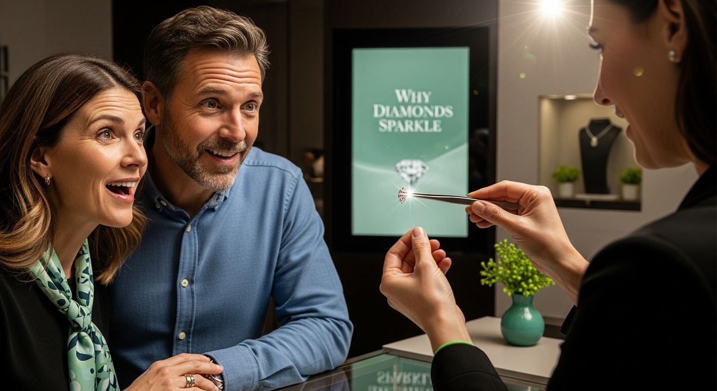 diamonds sparkle human interaction