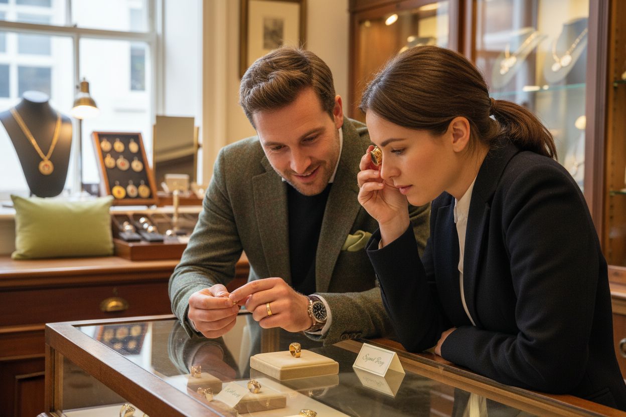 signet ring jewelry shop