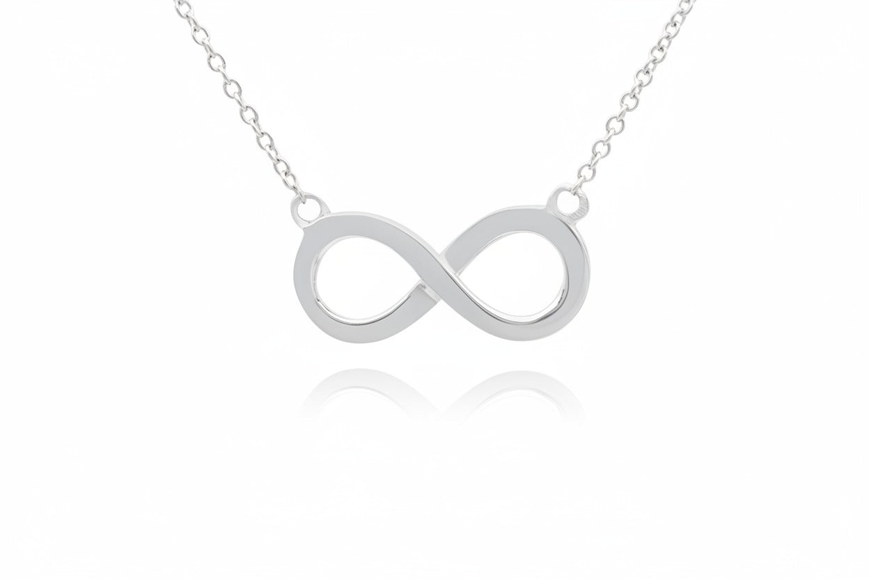 14k Gold Infinity Necklace, Layering Jewelry