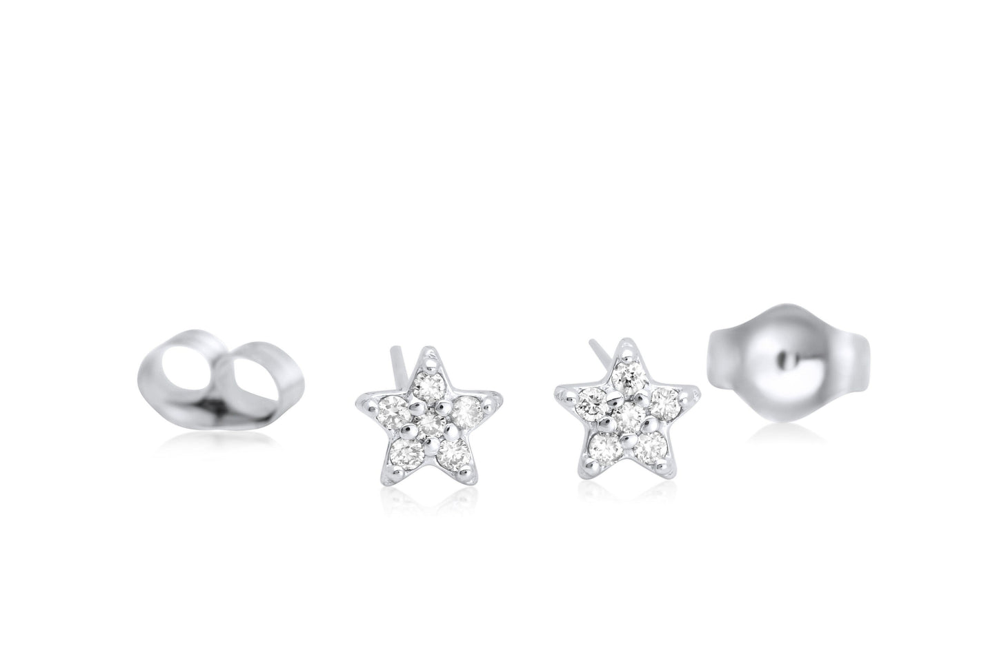 14k Gold Star Stud Earrings