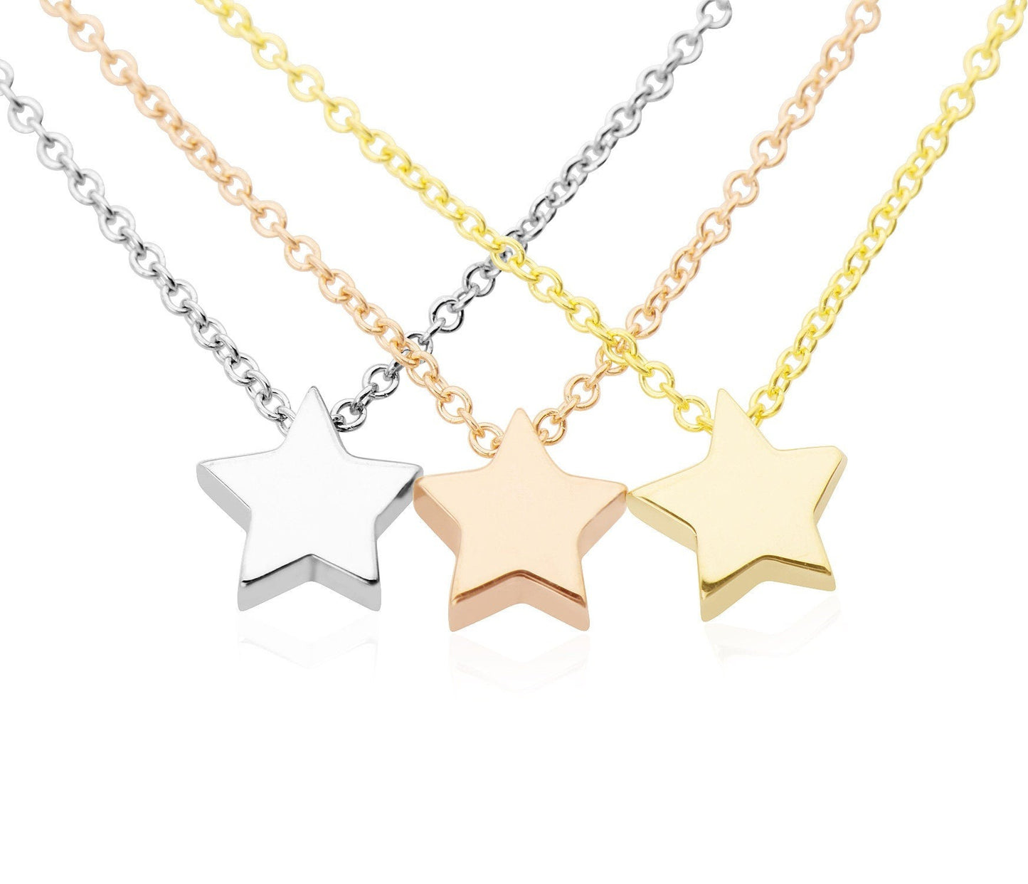14k Gold Dainty Star Necklace