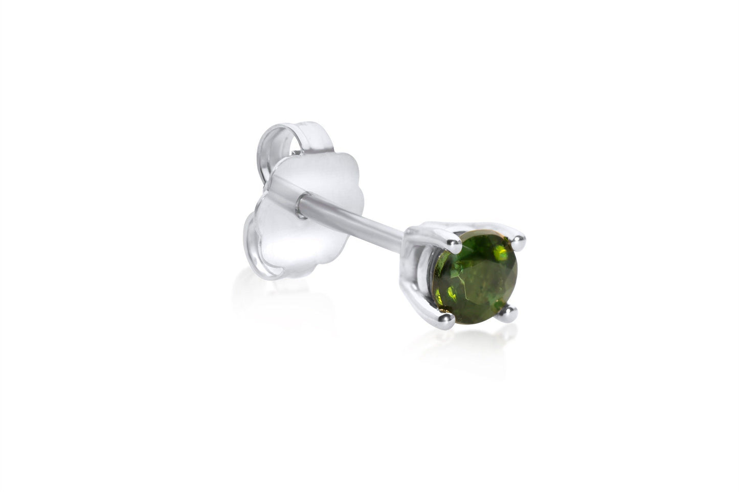 14k Gold Green Tourmaline Stud Earrings