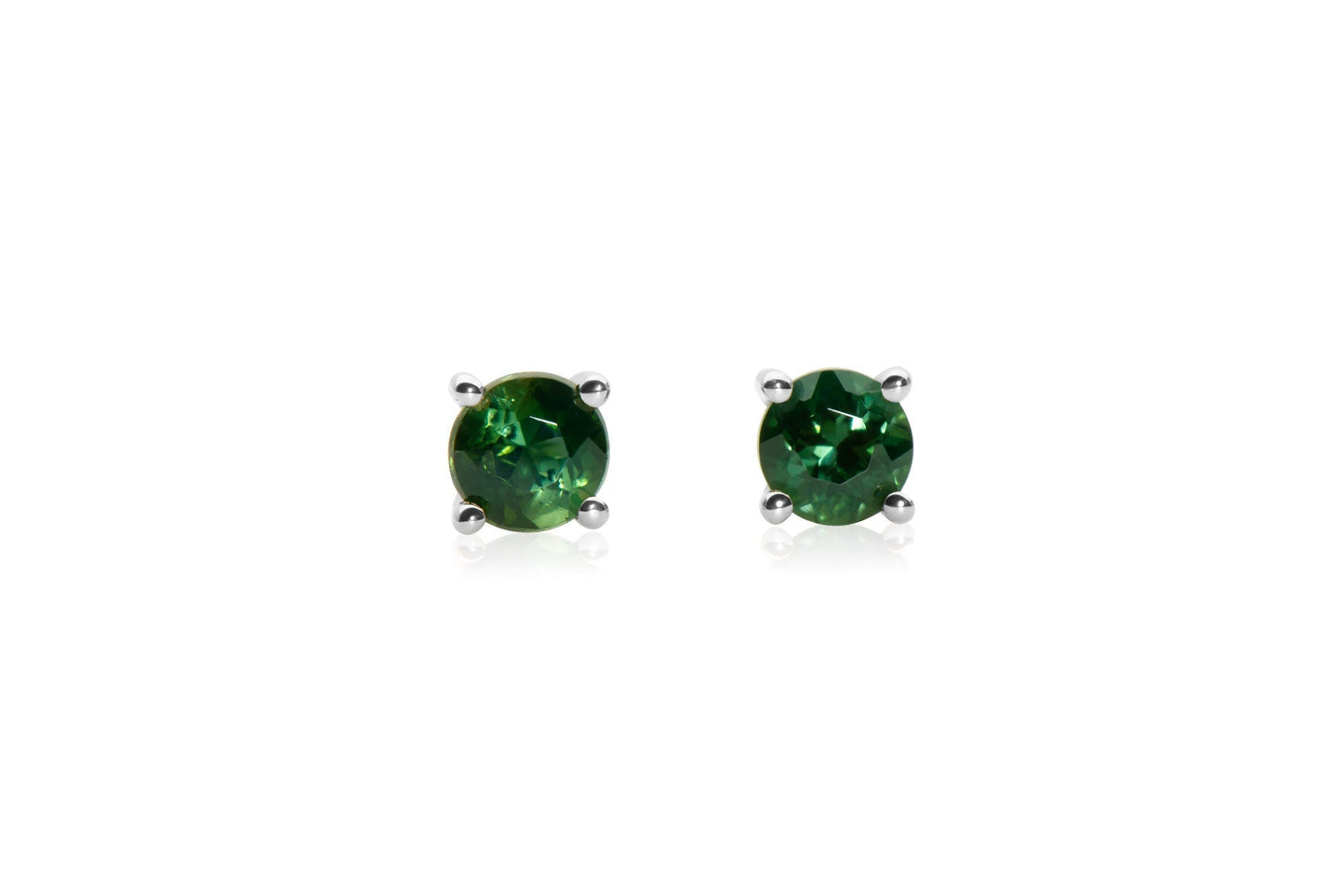 14k Gold Green Tourmaline Stud Earrings
