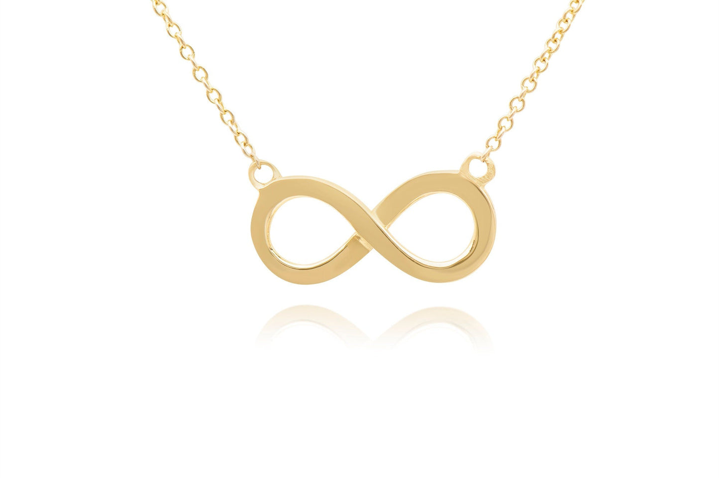 14k Gold Infinity Necklace, Layering Jewelry