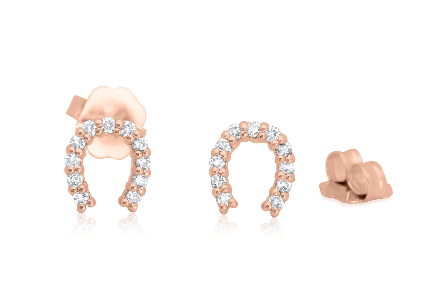14k horse shoe earrings
