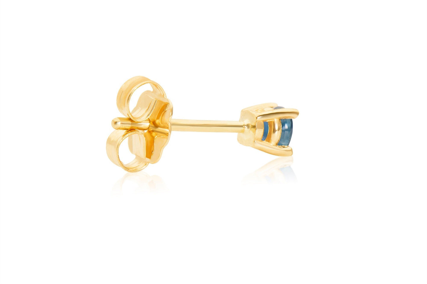 14k Gold Sapphire Stud Earrings