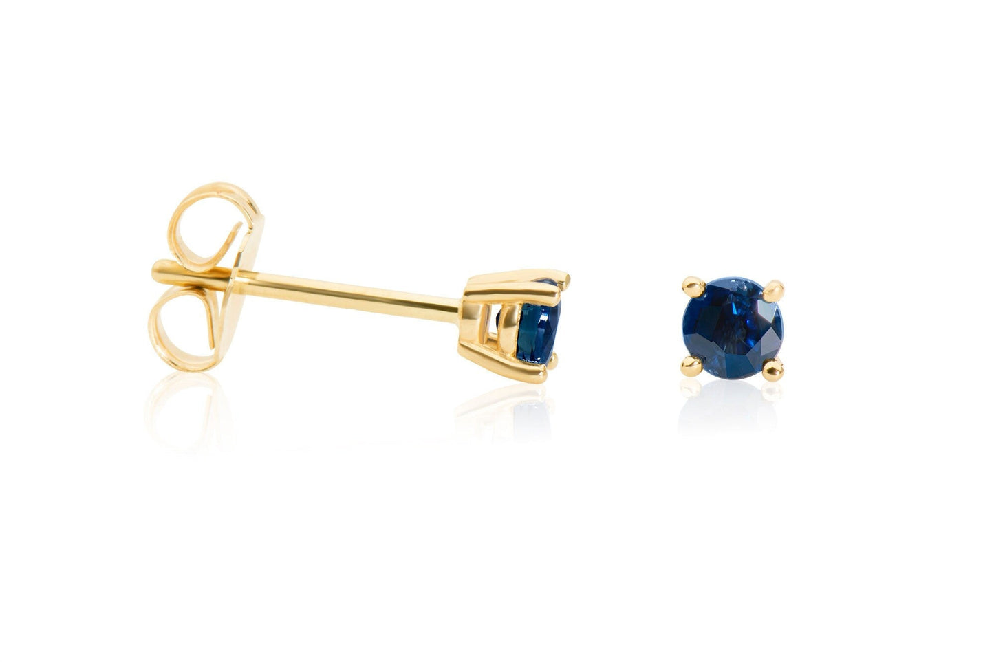 14k Gold Sapphire Stud Earrings