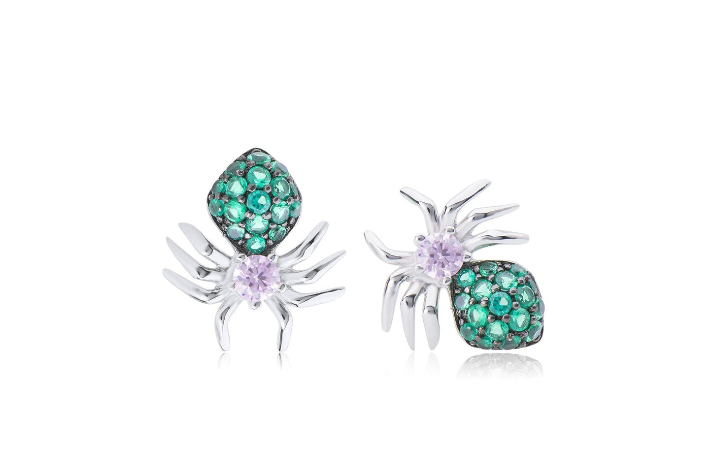 Spooky Sterling Silver Spider Earrings