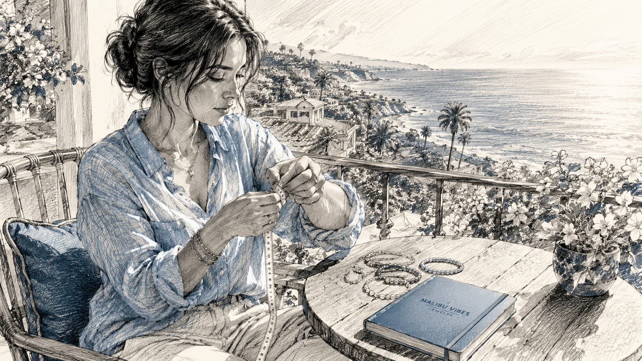 Woman measuring wrist with tape measure