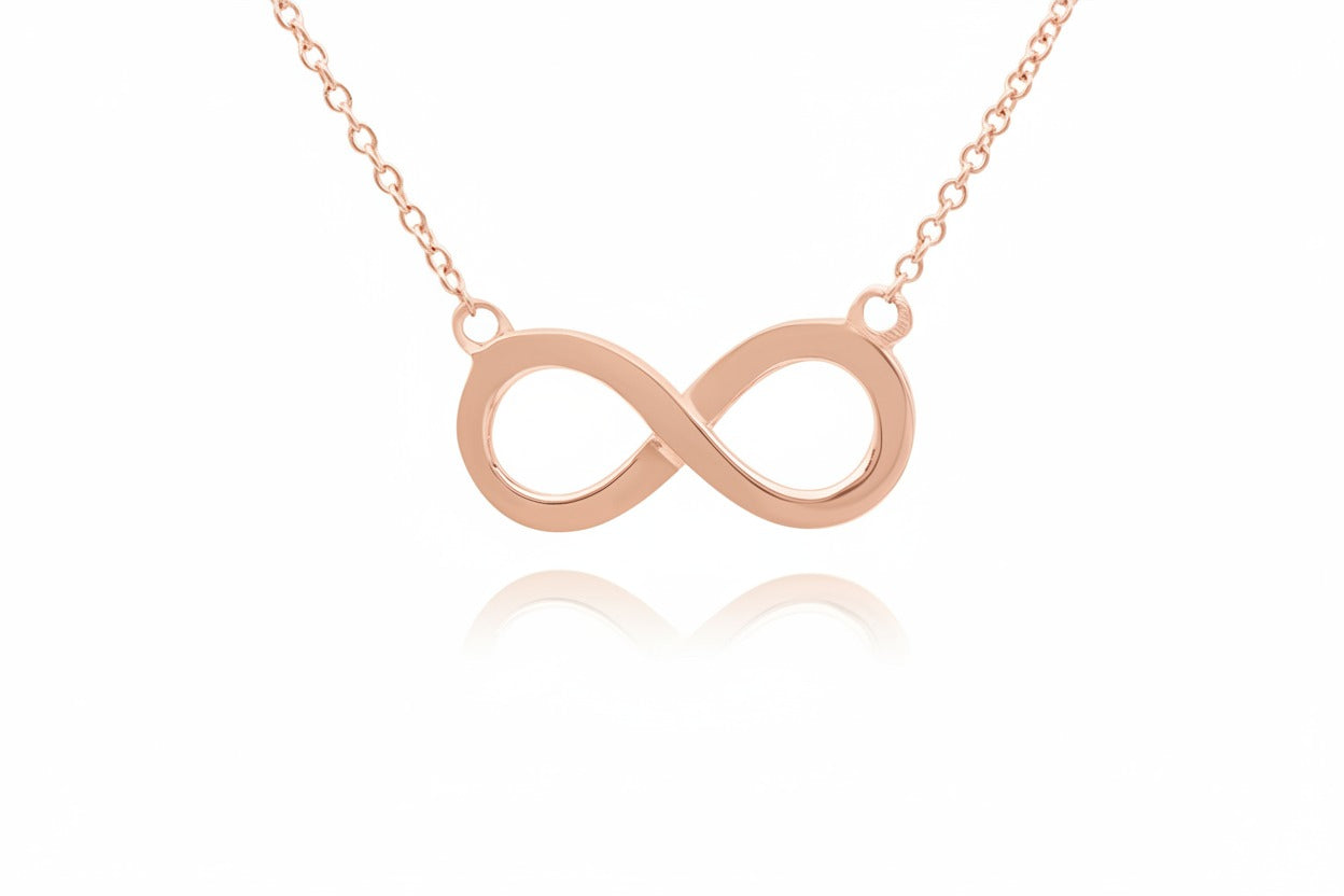 14k Gold Infinity Necklace, Layering Jewelry