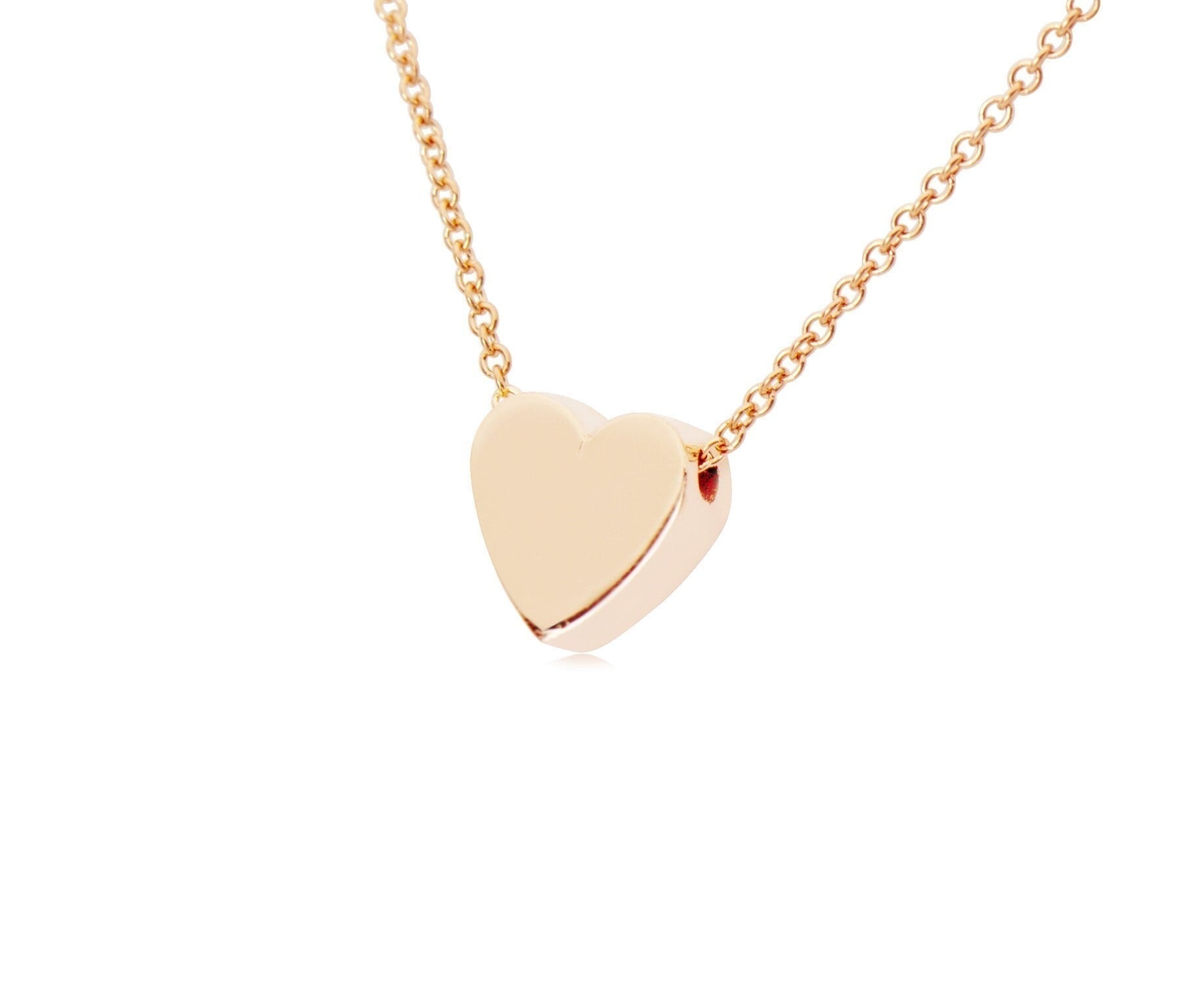 Gold Floating Heart Necklace | Power Sales