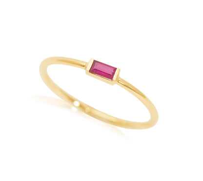 sideways baguette ring