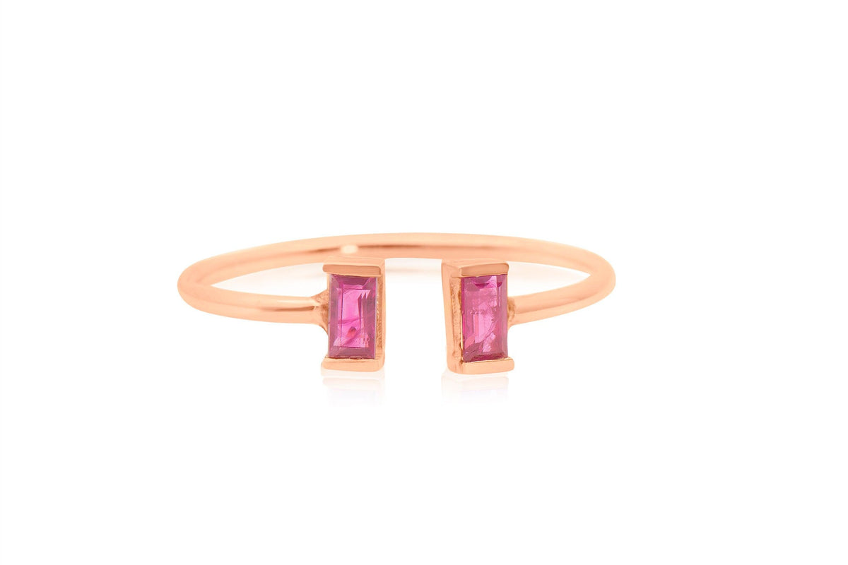 Charming Ruby Charming 14k Ruby Gemstone Open Ring – Malibu Vibes Jewelry