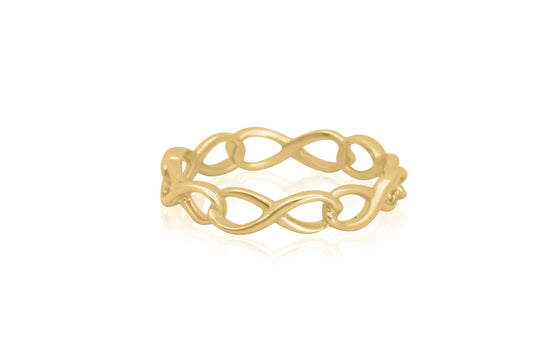 14k Solid Gold Infinity Symbol Ring