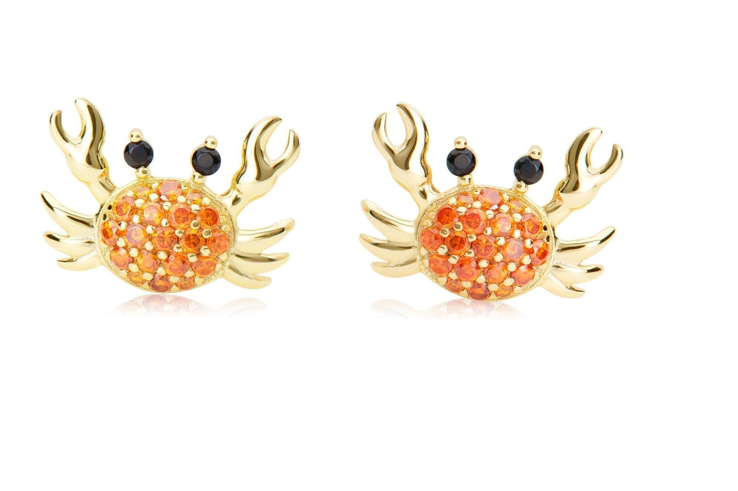 Sterling Silver Crab Earrings